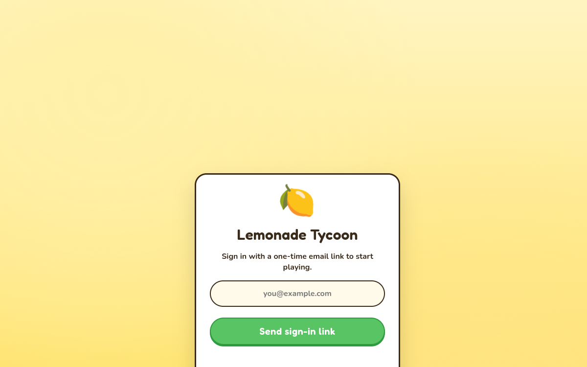 Lemonade Tycoon